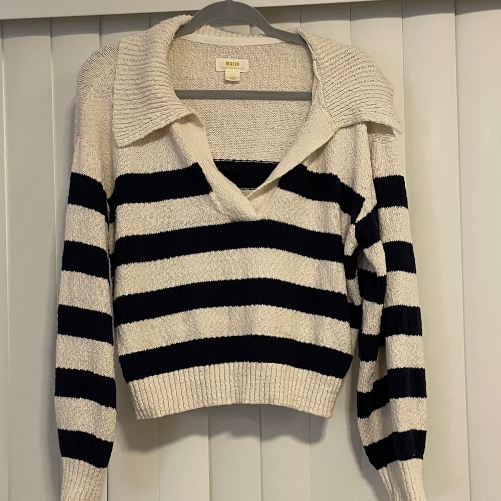 Maeve by Anthropology Women's V-Neck Cropped Sweater large